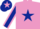 Silk - MAUVE, dark blue star, dark blue sleeves, mauve seams, dark blue cap, mauve star