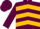 Silk - Maroon and gold inverted chevrons, gold bars on maroon sleeves