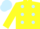 Silk - YELLOW, light blue spots, light blue cap