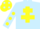 Silk - Light Blue, Yellow Cross of Lorraine, Light Blue sleeves, Yellow spots, Yellow cap, Light Blue spots