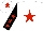 Silk - WHITE, red star, black sleeves, red stars, white cap, red star