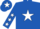 Silk - ROYAL BLUE, white star, white stars on sleeves, white star on cap