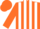 Silk - Orange and White Stripes, Orange Cap