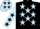 Silk - Black, Light Blue stars, Light Blue sleeves, Black stars and stars on cap