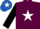 Silk - Maroon, White star, Black sleeves, Royal Blue cap, White star