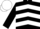 Silk - Black, white chevrons, white cap