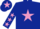 Silk - Dark blue, mauve star, dark blue sleeves, mauve stars, dark blue cap, mauve star