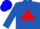Silk - Royal Blue, Red Triangle, Blue Cap