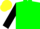 Silk - Green, Black sleeves, Yellow cap