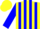 Silk - YELLOW, blue stripes on sleeves, yellow cap