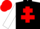 Silk - Black, Red Cross of Lorraine, White sleeves, Red cap