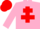 Silk - PINK, red cross of lorraine, red cap