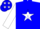 Silk - Blue, White Star, Blue Stars on White Sleeves