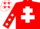 Silk - RED, white cross of lorraine, white stars on sleeves, white cap, red stars