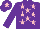 Silk - Purple, Pink stars, Purple sleeves, Purple cap, Pink star