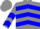 Silk - Grey, Blue Chevrons