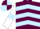 Silk - Maroon, Light Blue chevrons, White sleeves, Light Blue armlets, Maroon and Light Blue quartered cap