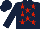 Silk - Dark Blue, Red stars