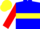 Silk - Blue, Yellow Hoop, Red Sleeves, Yellow Cap