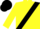 Silk - Yellow, Black Sash, Black Bars on Yellow Sleeves, Black Cap