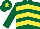 Silk - Dark Green, Yellow chevrons, Dark Green sleeves, Dark Green cap, Yellow star