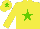 Silk - Yellow, Light Green star and star on cap