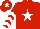 Silk - Red, White star, chevrons on sleeves, Red cap, White star