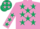 Silk - Mauve, Dark Green stars