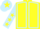 Silk - Yellow, Light Blue seams, Light Blue sleeves, Yellow stars, Light Blue cap, Yellow star