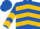 Silk - Royal Blue, Gold Chevrons, Gold Chevrons on Sleeves