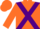 Silk - Orange, purple cross belts