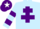Silk - Light Blue, Purple Cross of Lorraine, hooped sleeves, Purple cap, White star