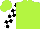 Silk - Lime Green, White Sleeves, Black Blocks, Lime Cap