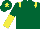 Silk - Dark Green, Yellow epaulets, halved sleeves and star on cap