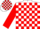 Silk - White, Red Blocks, Red Sleeves