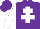 Silk - Purple body, white cross of lorraine, white arms, purple cap