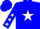 Silk - BLUE, white star, white stars on sleeves, blue cap