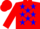 Silk - Red, blue stars, red cap