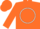 Silk - Orange, white circle, orange cap
