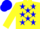 Silk - Yellow, blue stars, blue cap