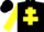 Silk - Black body, yellow cross of lorraine, yellow arms, black cap
