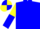 Silk - Blue body, yellow arms, blue halved, yellow cap, blue quartered