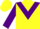 Silk - Yellow body, purple chevron, purple arms, yellow cap