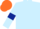 Silk - Light Blue, Dark Blue armlets, Orange cap