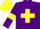 Silk - Purple body, yellow cross belts, purple arms, yellow armlets, yellow cap