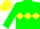 Silk - Green Body, Yellow Triple Diamond, Green Arms, Yellow Cap