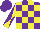 Silk - Purple and Yellow check, Yellow and Purple diabolo on sleeves