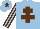 Silk - Light Blue, Brown Cross of Lorraine, striped sleeves and star on cap