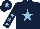 Silk - Dark Blue, Light Blue star, stars on sleeves and star on cap