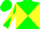 Silk - Green and yellow diagonal quarters